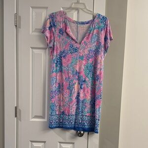 Lilly Pulitzer Pink and Blue Floral Dress